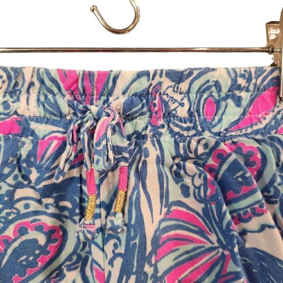 Girls Lilly Pulitzer for Target Shorts 7/8 Medium Blue Pink - Picture 3 of 4